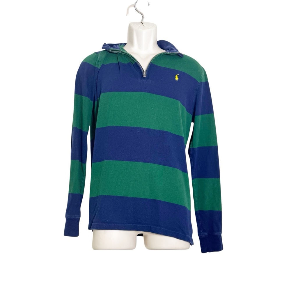 Ralph‎ Lauren Boys Striped Cotton Interlock Pullover size XL